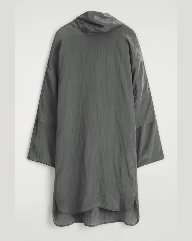 COS Minikleid Aus Satin In Knitteroptik Grau