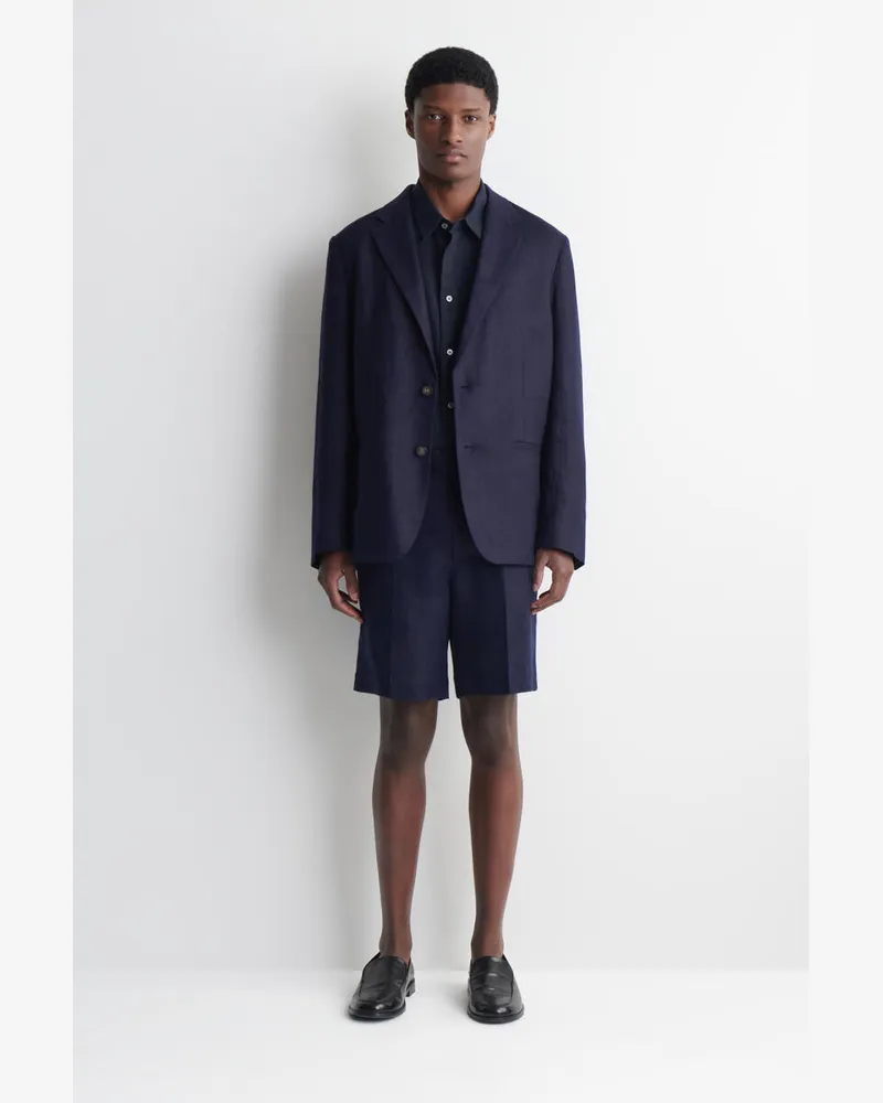 COS Elegante Leinen-Shorts Blau