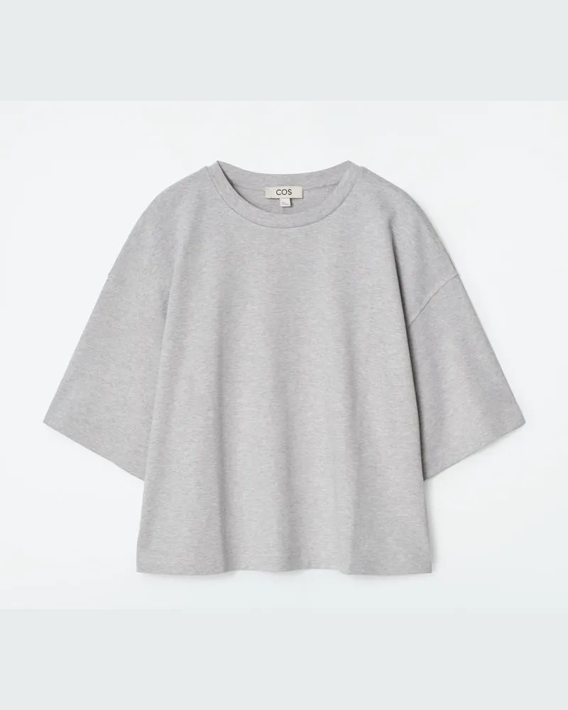 COS Kastenförmiges Oversized-T-Shirt Grau