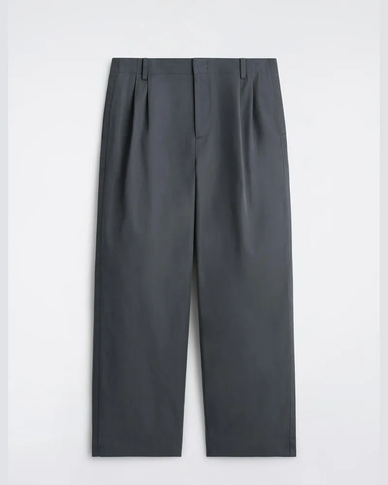 COS Hose Mit Weitem Bein Und Bügelfalten Grau