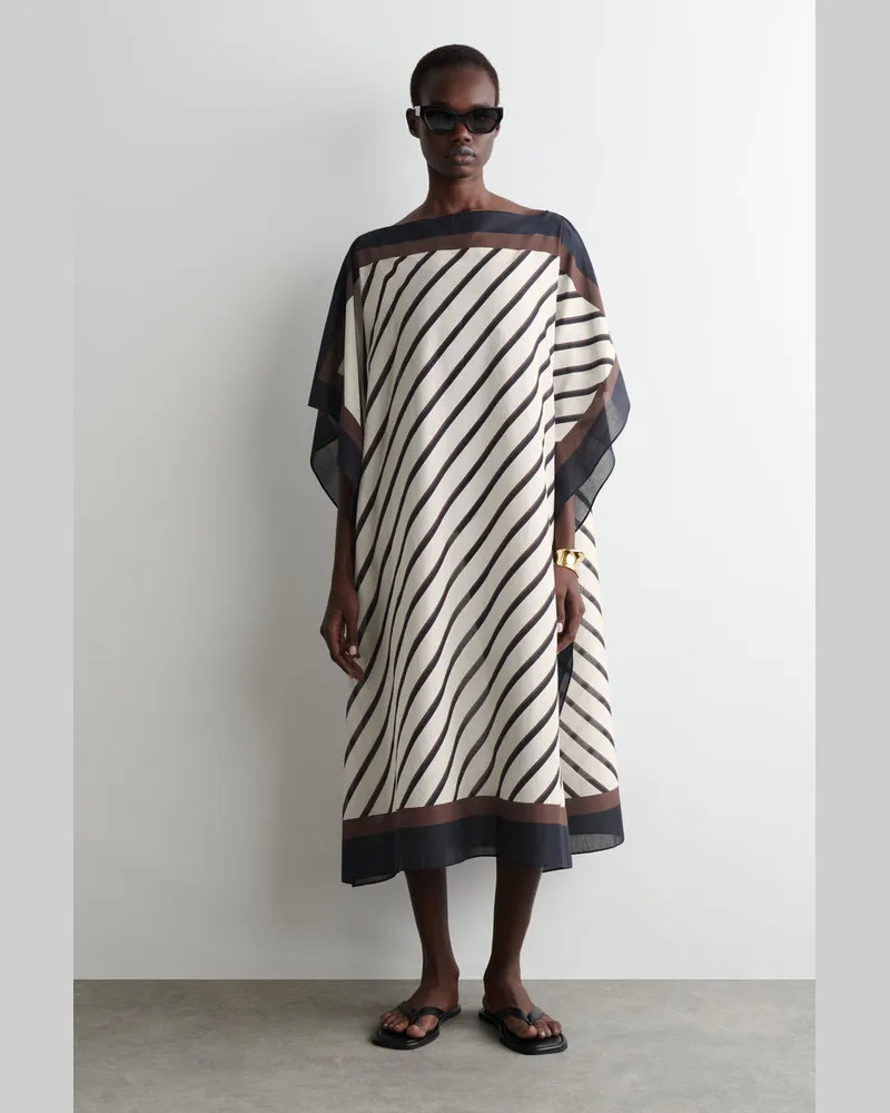 COS Drapierter Kaftan Aus Baumwolle Braun