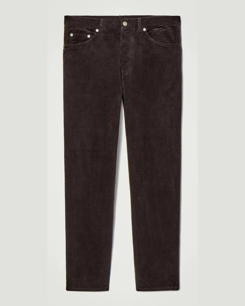 COS Signature Jeans Aus Cord Mit Geradem Bein Braun