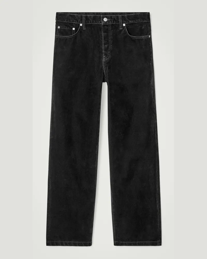COS Dome Jeans Aus Samt Mit Geradem Bein Schwarz