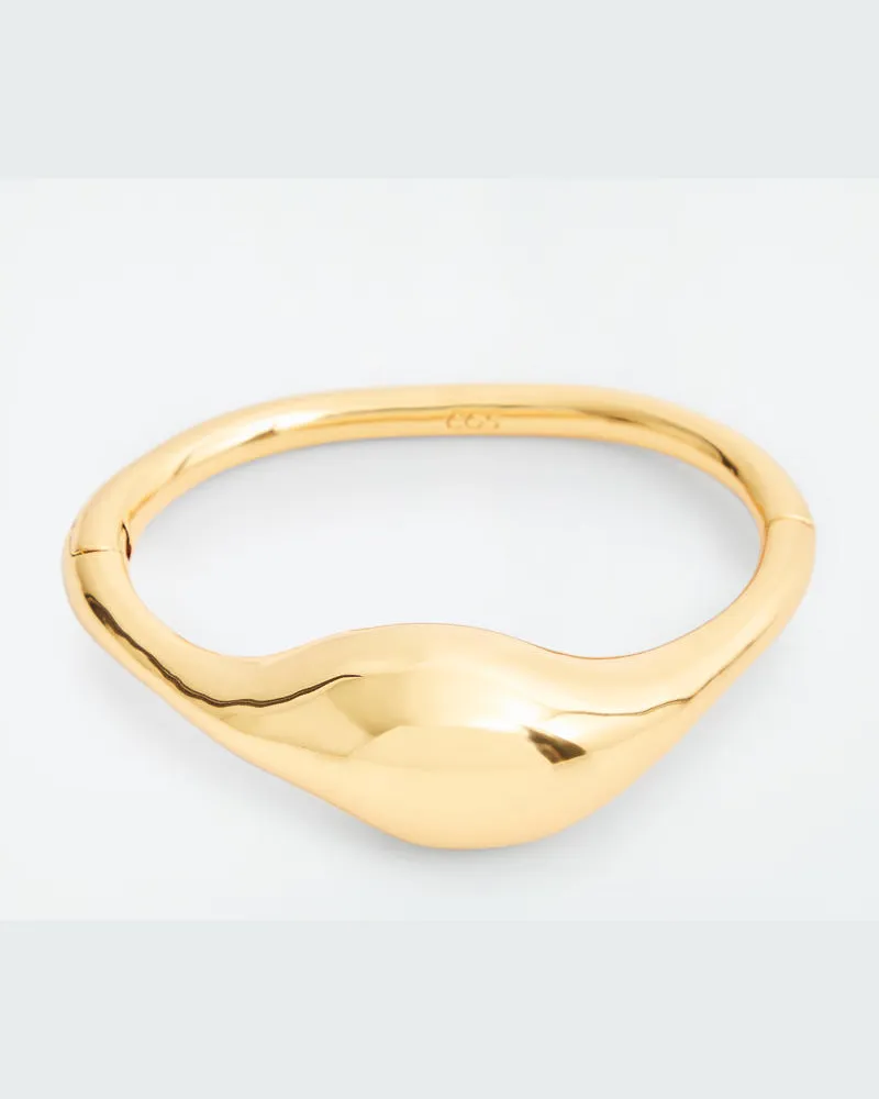 COS Skulpturaler Armreif Goldfarben