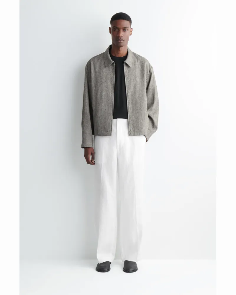 COS Lockere Leinenhose Mit Geradem Bein Weiß