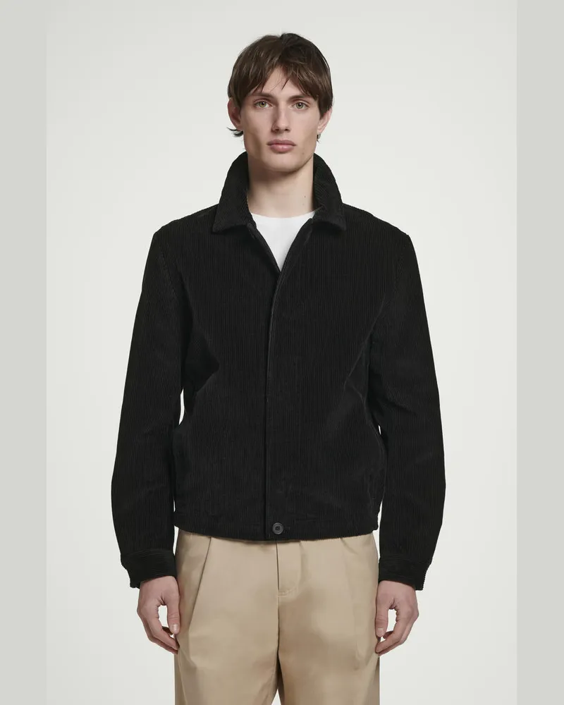 COS Lockere Hemdjacke Aus Baumwollcord Schwarz