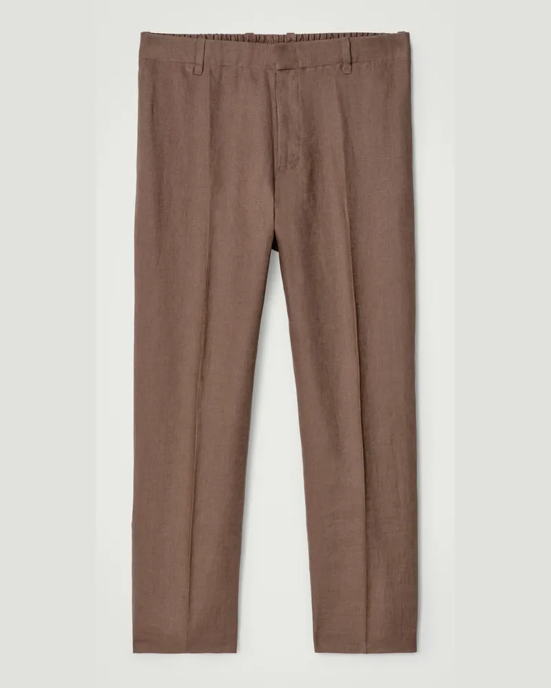 COS Leinenhose Mit Geradem Bein Braun
