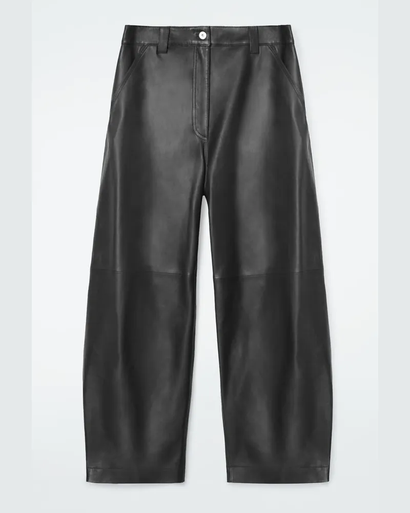 COS Utility-Lederhose Mit Barrel-Bein Schwarz