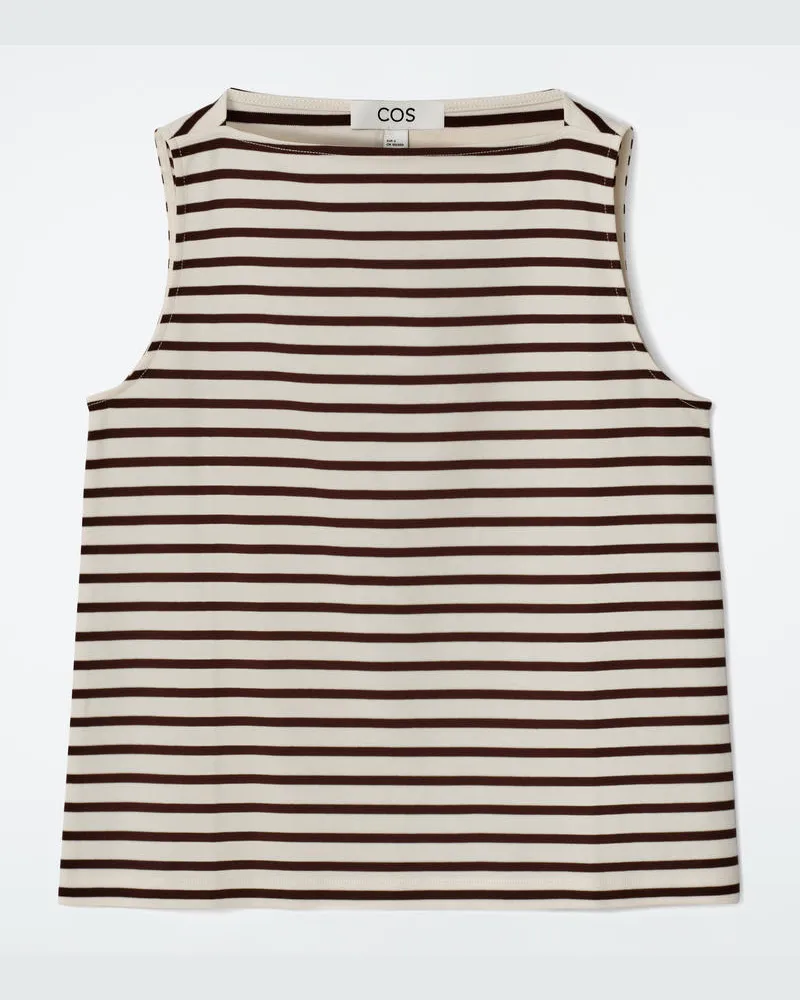 COS Tanktop Mit U-Boot-Ausschnitt Weiß