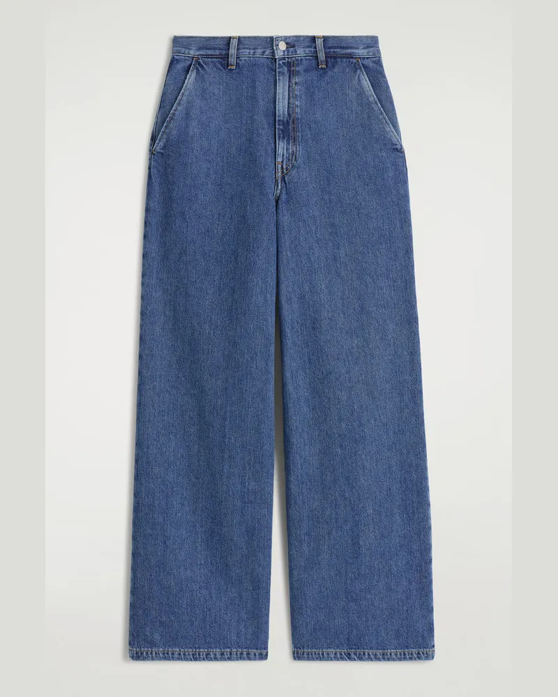 COS Hose Aus Denim Mit Weitem Bein Blau