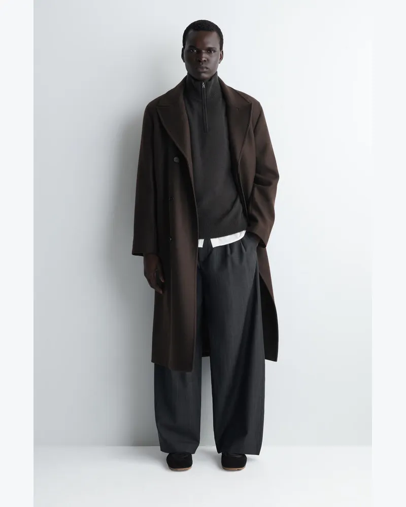 COS Hose Aus Merinowolle Mit Weitem Bein Schwarz