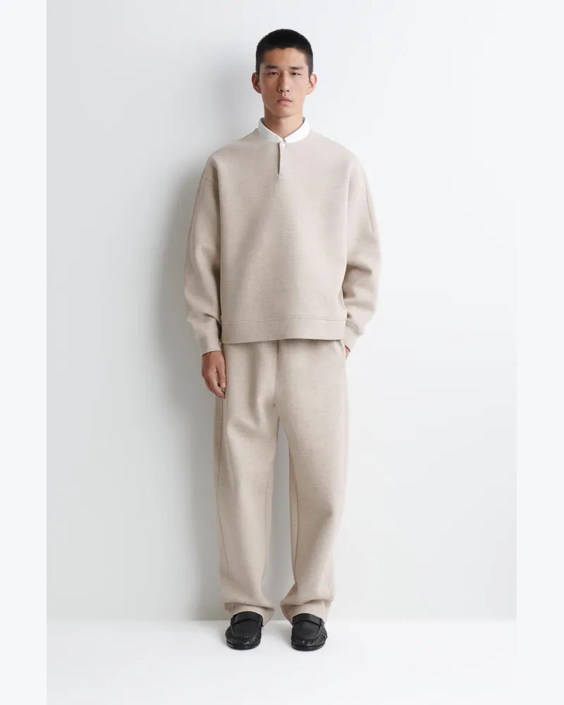 COS Lockere Jogginghose Aus Scuba Mit Barrel-Bein Beige