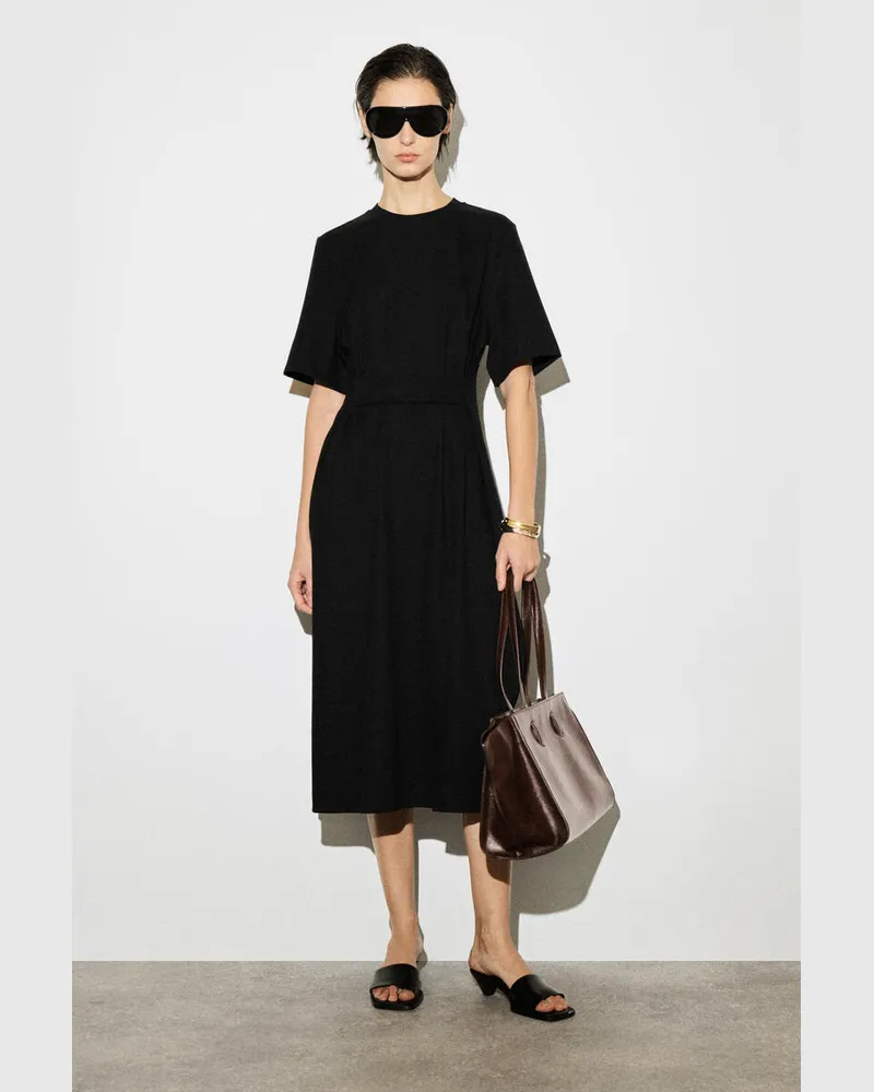 COS T-Shirt-Kleid In Midilänge Mit Gürteldetail Schwarz