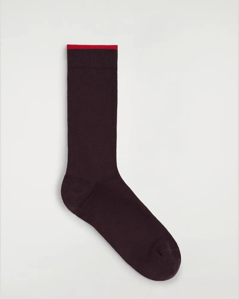 COS Baumwollsocken Mit Kontrastpartie Braun