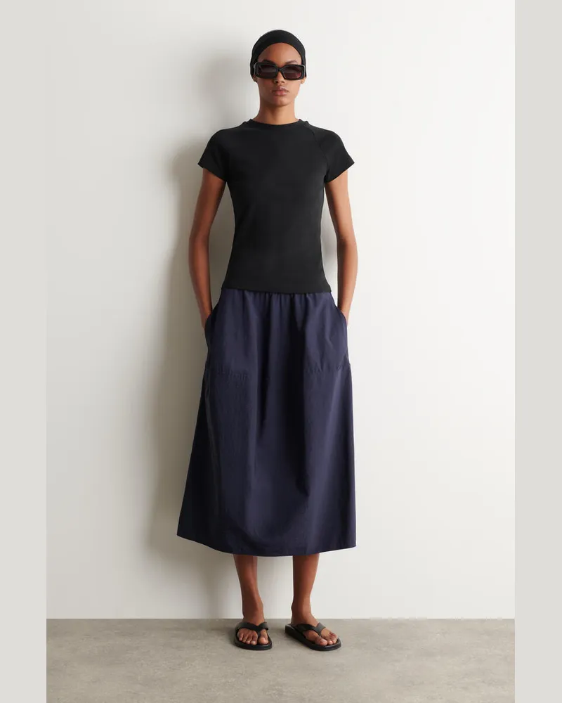 COS Midirock Aus Nylon Blau