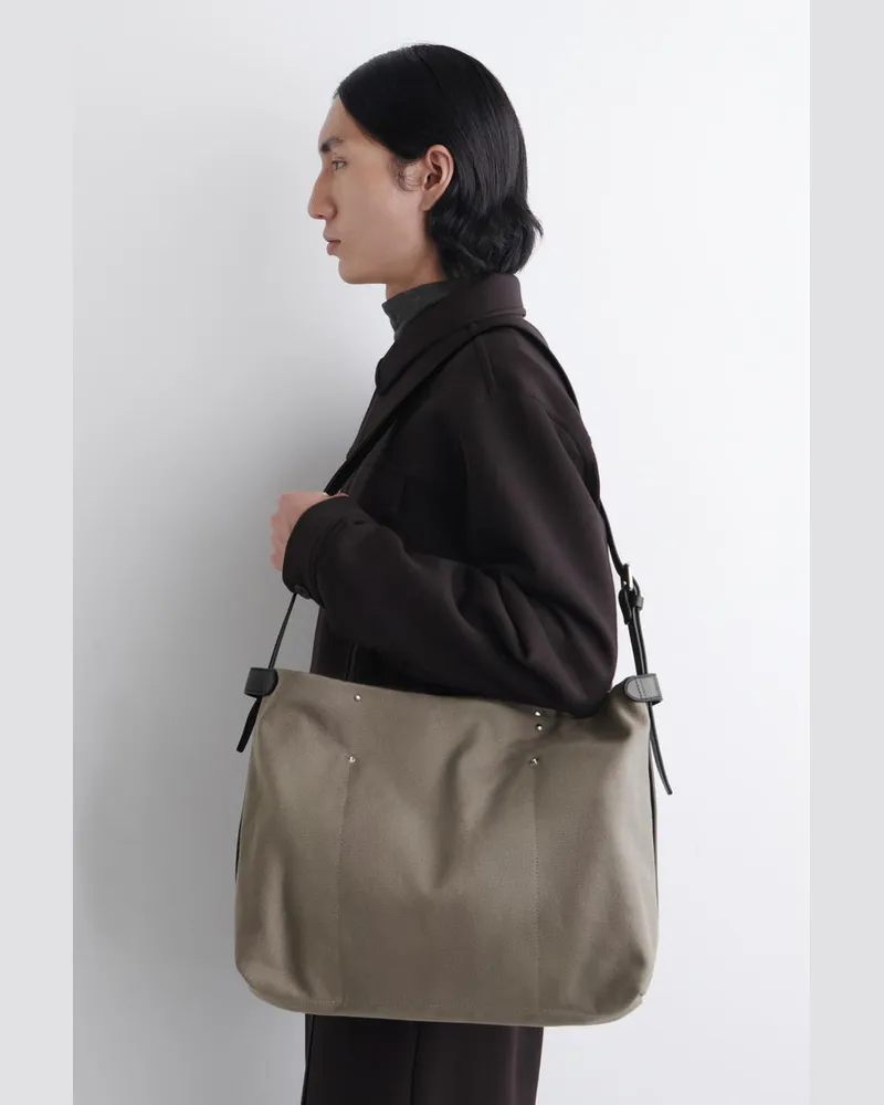 COS Utility Messenger Bag - Canvas Beige