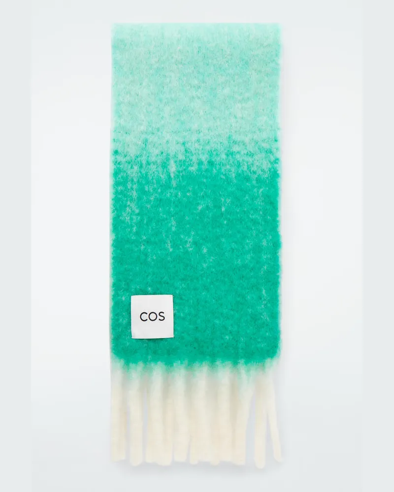 COS Schal Aus Gebürsteter Mohairwolle Mit Fransen Weiß