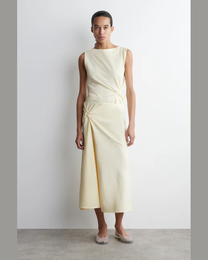 COS Midirock Mit Twist-Detail Gelb