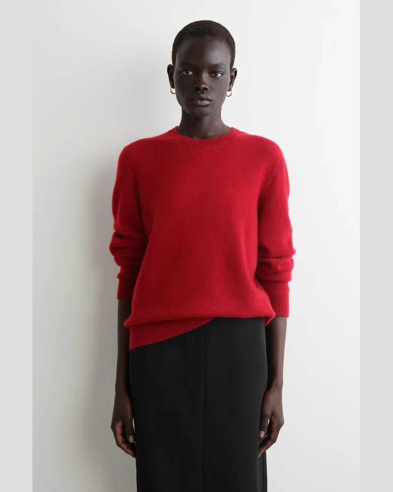 COS Kaschmirpullover Mit Rundhalsausschnitt Rot