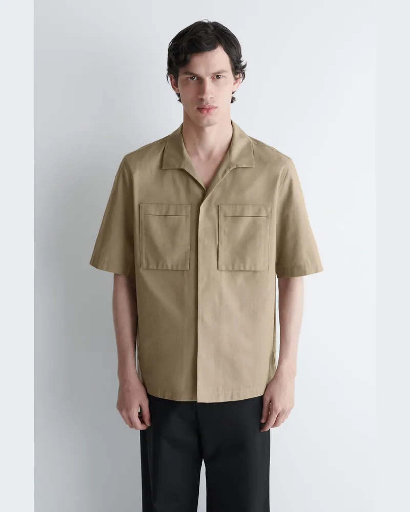 COS Baumwollhemd Im Utility-Stil Beige