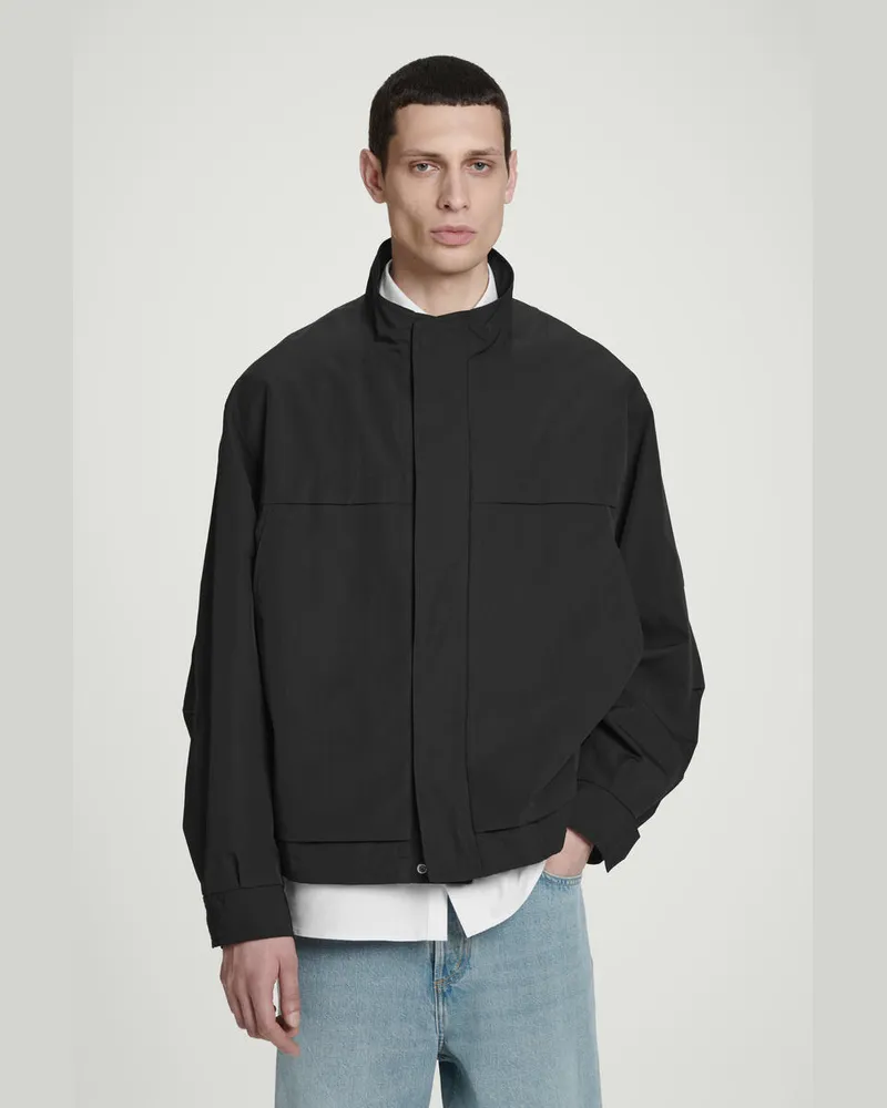 COS Bomberjacke Aus Twill Im Utility-Stil Schwarz