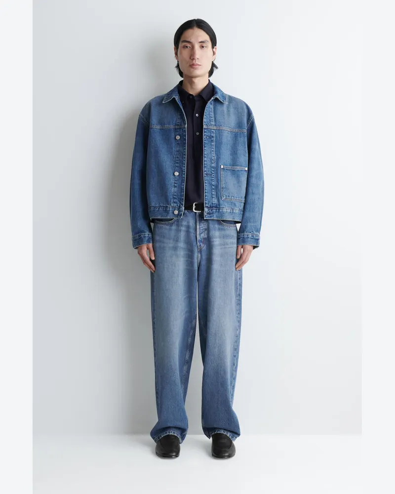 COS Hemdjacke Aus Denim Blau