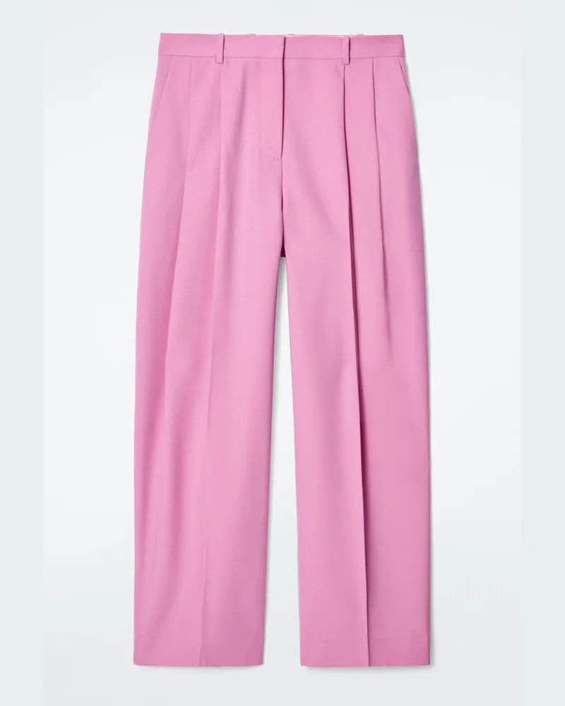 COS Lockere Hose Aus Twill Mit Weitem Bein Rosa