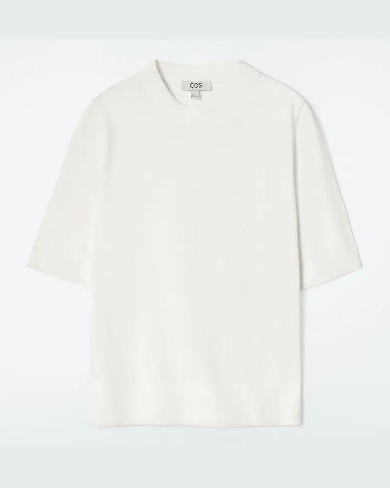 COS Gestricktes T-Shirt Mit Normaler Passform Beige