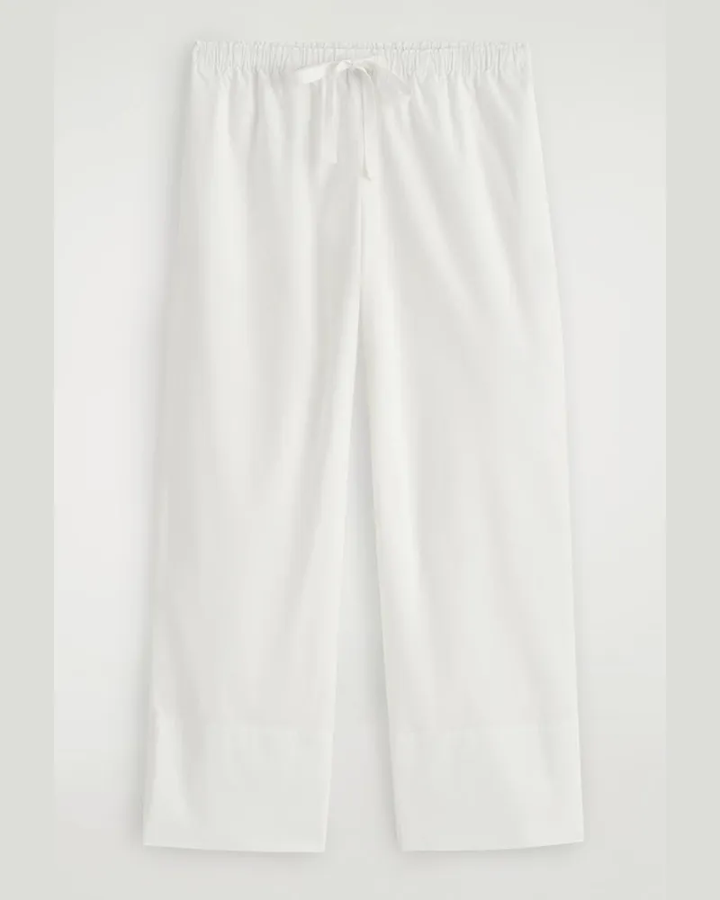 COS Baumwollhose Mit Kordelzug Weiß