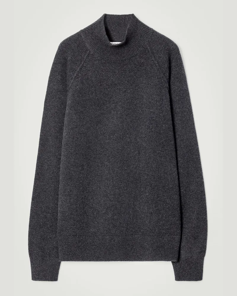 COS Kaschmirpullover Mit Stehkragen Grau