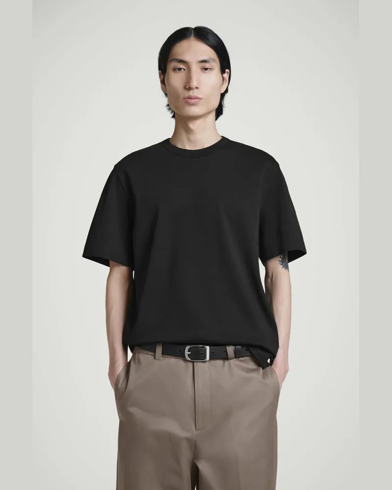 COS T-Shirt Aus Baumwolle Mit Rundhalsausschnitt Schwarz