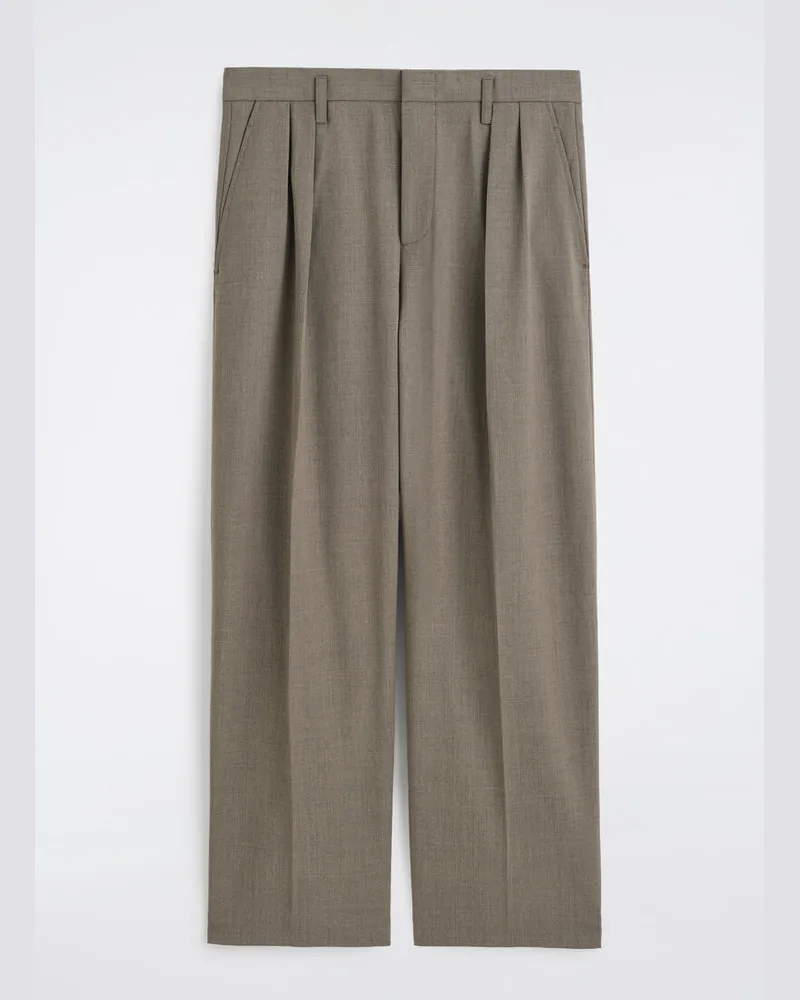 COS Lockere Hose Aus Woll-Mix Mit Weitem Bein Braun