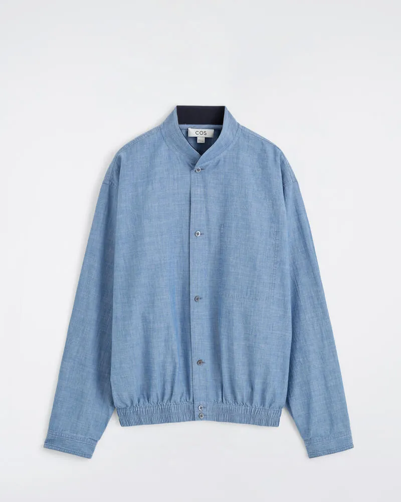 COS Hemdjacke Aus Denim Im Bomberjacken-Stil Blau