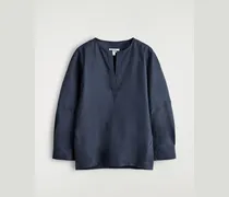 Voluminöse Leinenbluse