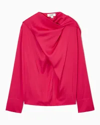 COS Bluse Mit Schaldetail Pink