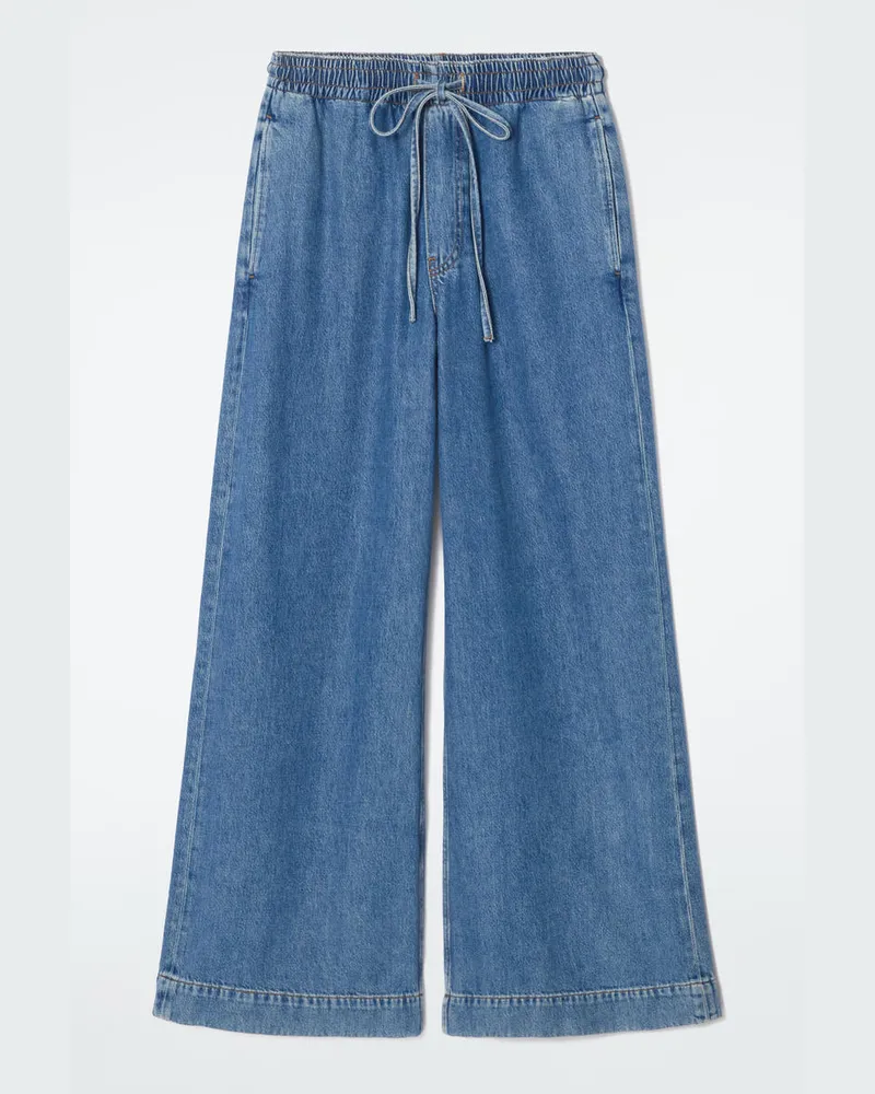 COS Fliessende Hose Aus Denim Mit Weitem Bein Blau