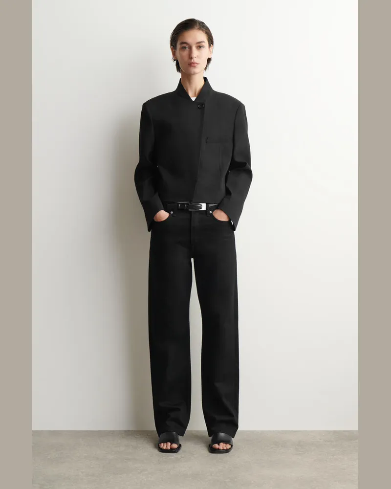 COS Reprise Jeans Mit Geradem Bein Schwarz
