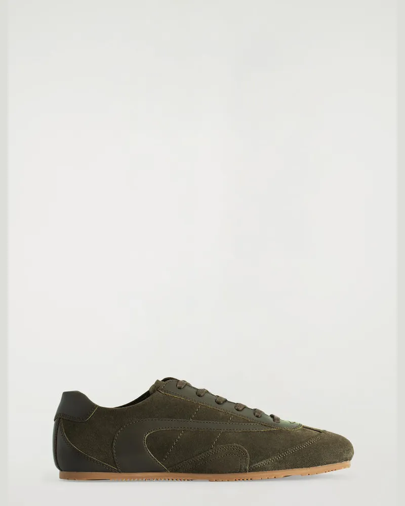 COS Schlichte Sneakers Aus Leder Grün