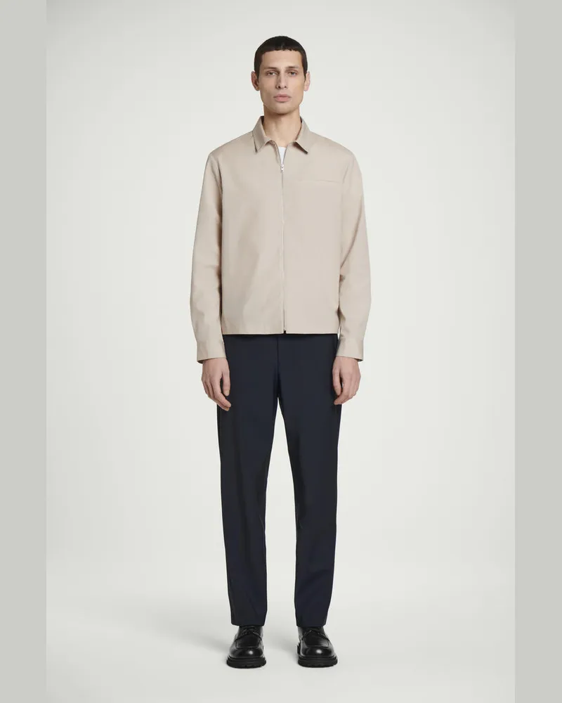 COS Hose Aus Woll-Mix Mit Geradem Bein Blau