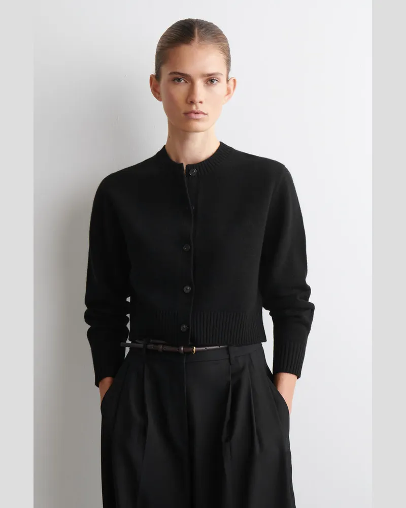 COS Strickjacke Aus Merinowolle Schwarz