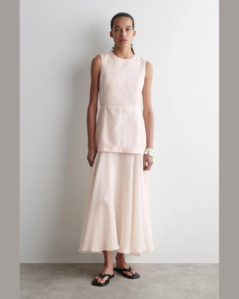 COS Mehrlagiges Midikleid Mit Schösschen Rosa