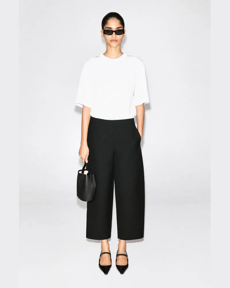 COS Hose Aus Doubleface-Material Mit Barrel-Bein Schwarz