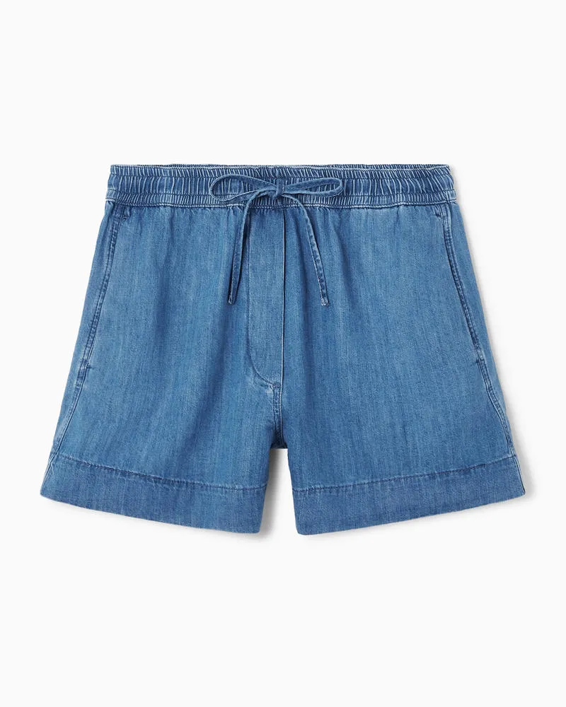 COS Jeansshorts Mit Kordelzugbund Blau