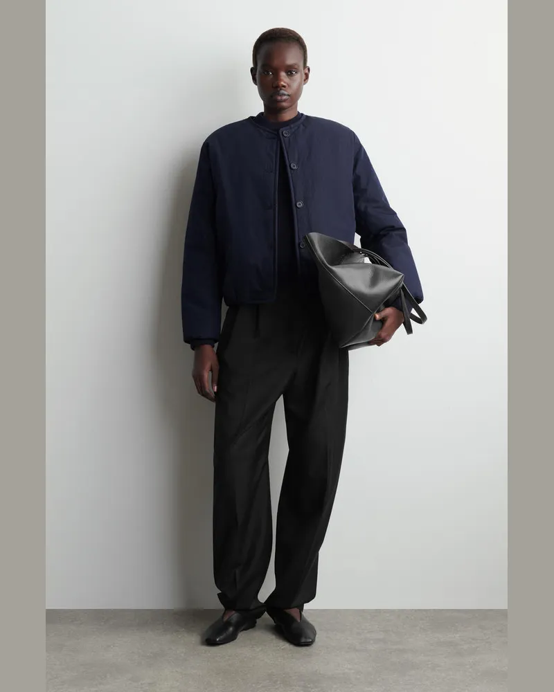 COS Wattierte Jacke Aus Baumwolle Blau