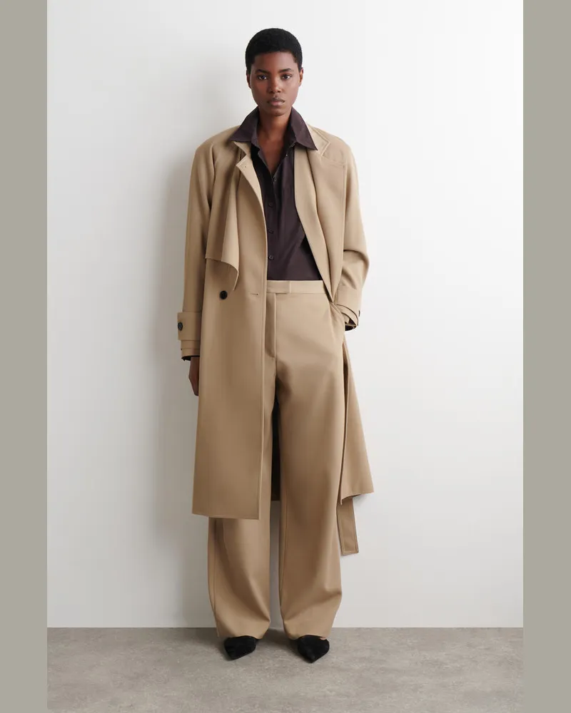 COS Hose Aus Twill Mit Geradem Bein Beige