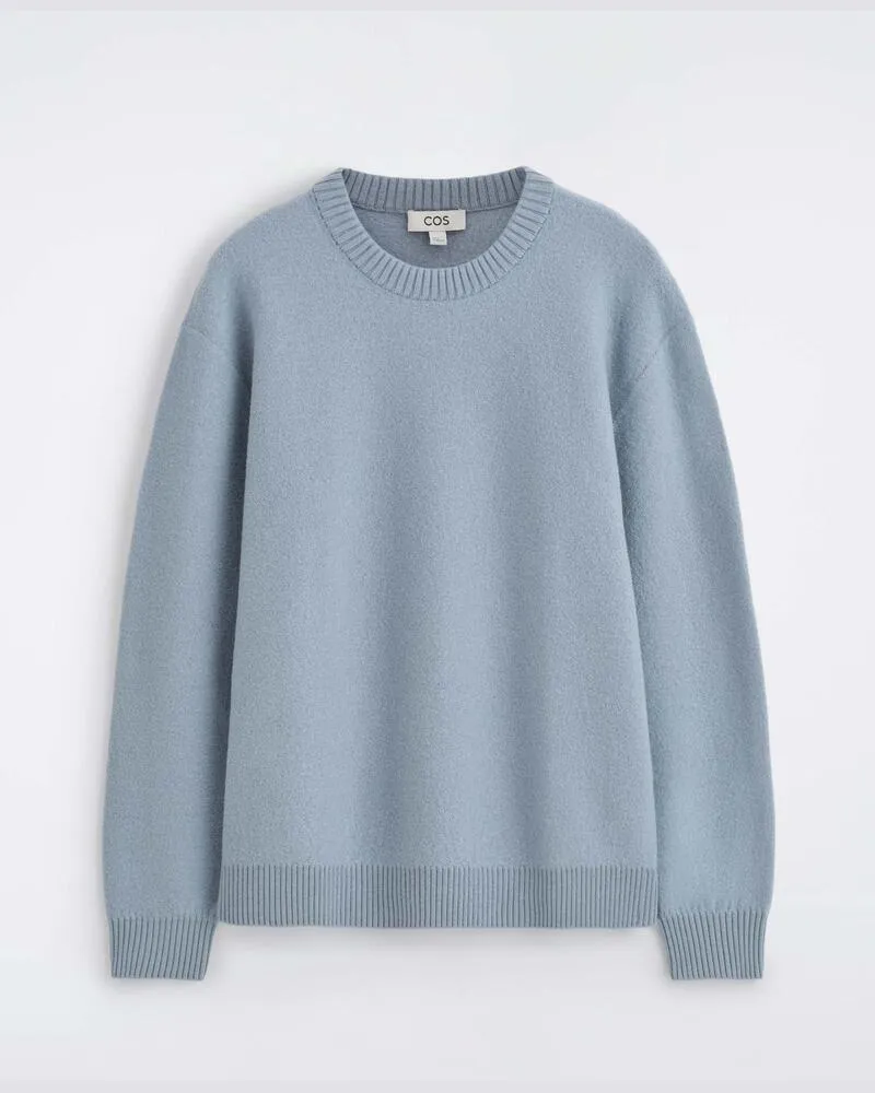 COS Pullover Aus Gekochter Merinowolle Blau