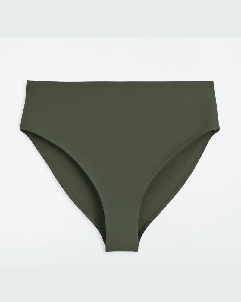 COS Scuba-Bikinihose Mit Hohem Bund Grün