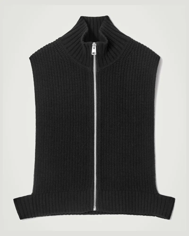 COS Wollpullunder Mit Offenen Seiten Schwarz