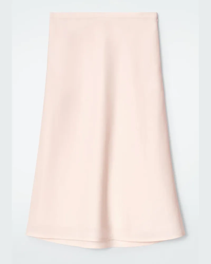 COS Schmal Geschnittener Midirock Aus Leinen-Mix Rosa