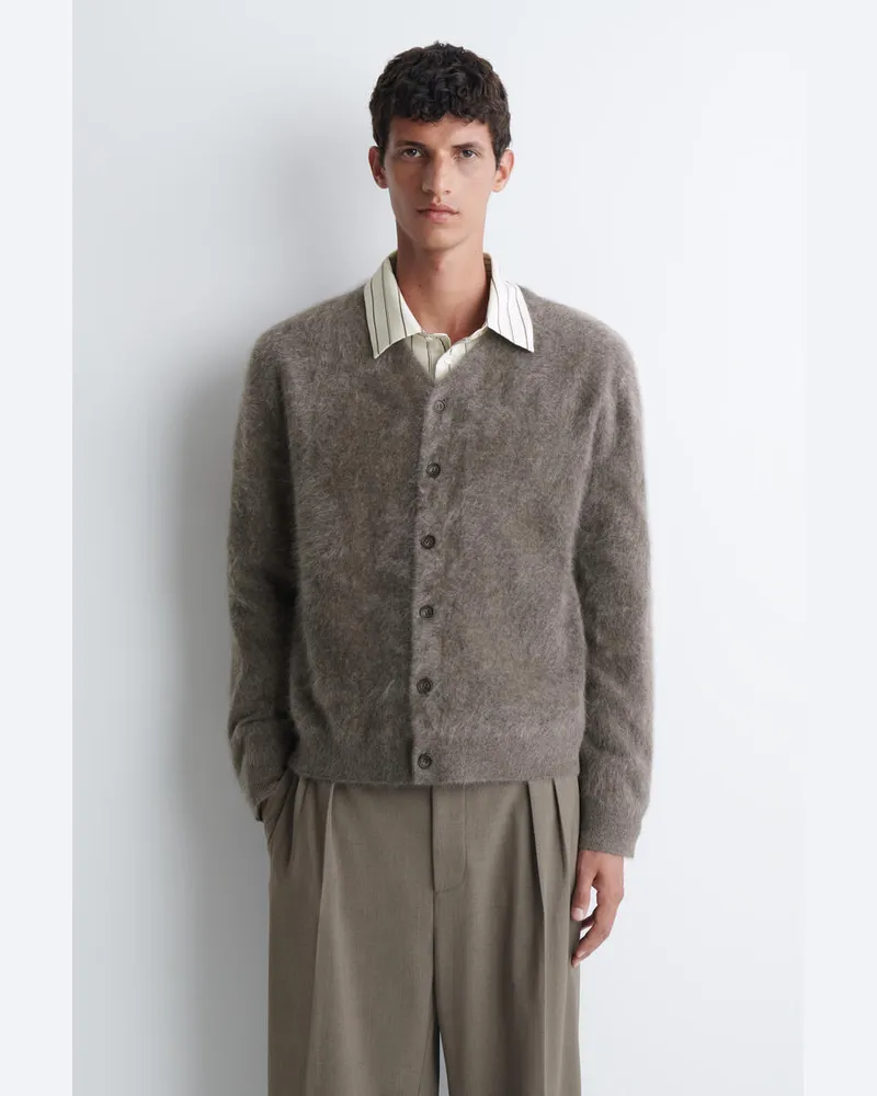COS Strickjacke Aus Reinem Gebürstetem Kaschmir Beige